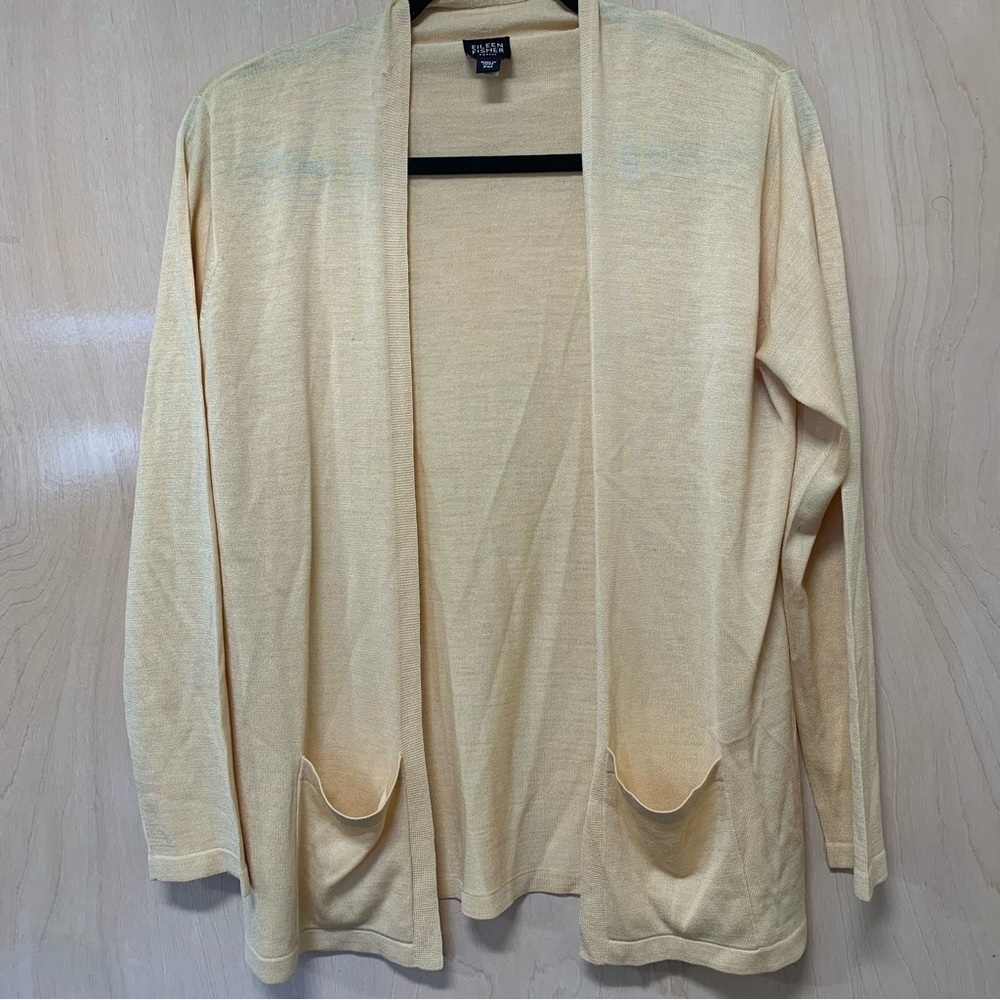 Eileen Fisher Cardigan Women Medium Petite lightweight